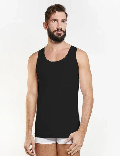 Canotta spalla larga uomo Nottingham collo a giro cotone bielastico FIRE