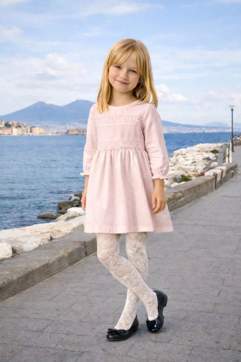 Collant bambina effetto pizzo floreale Vignoni 3714