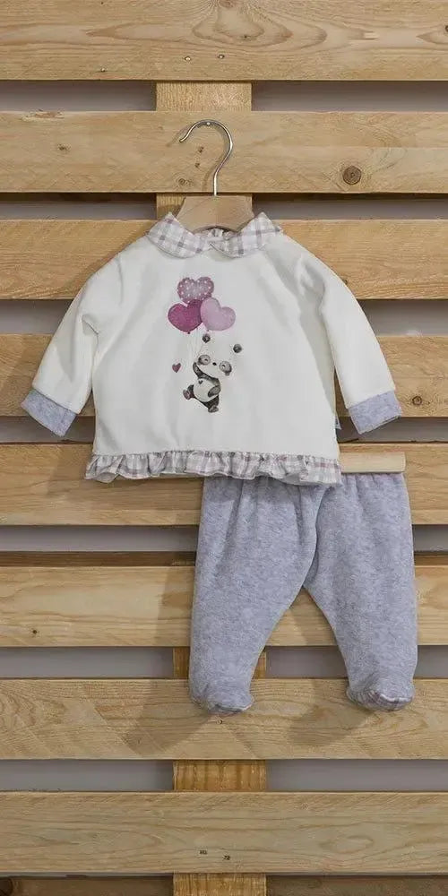 Completino Neonata ciniglia Gary S7019