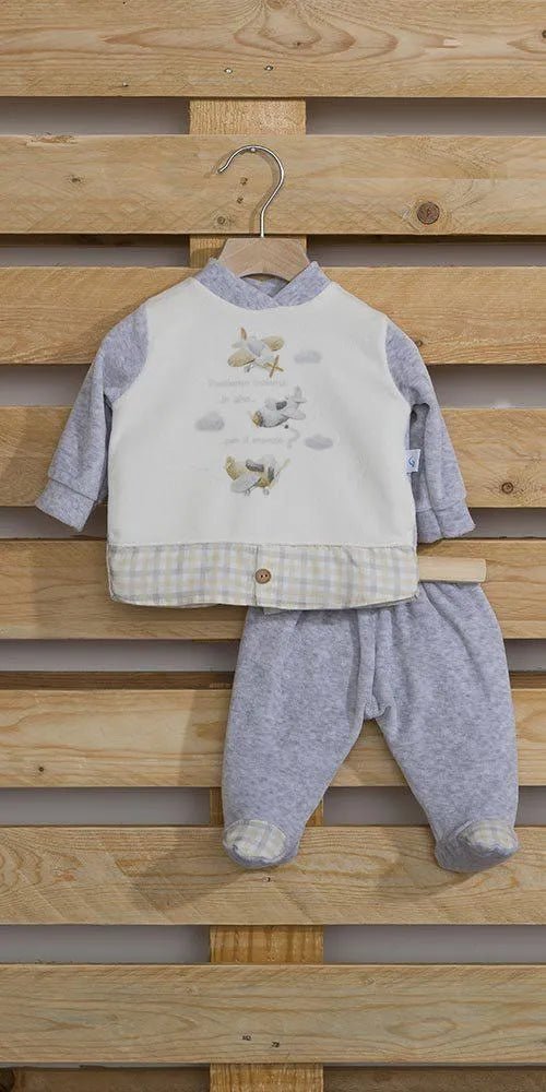 Completino Neonato ciniglia Gary S7004