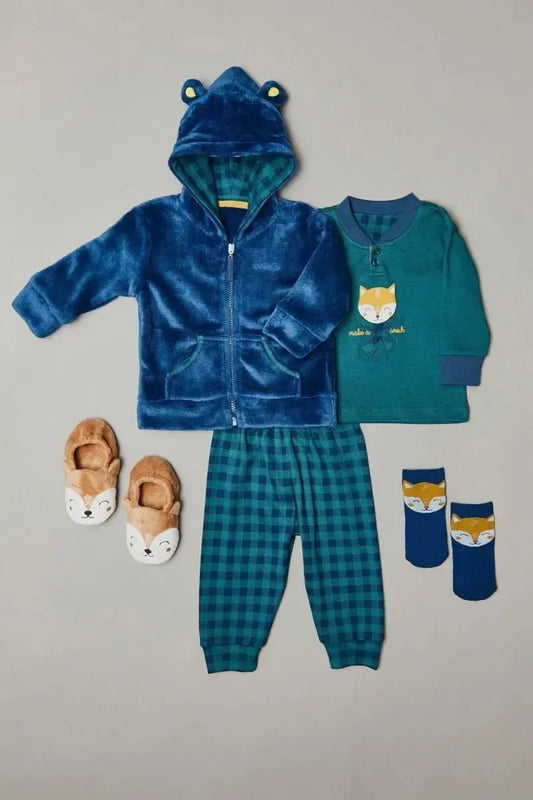 Completo 3pz. neonato caldo cotone bambino Noidinotte FT669 interlock coral