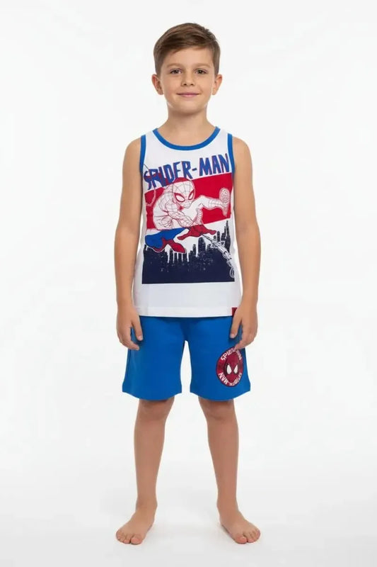 Completo canotta cotone Spiderman bambino MV72M7753