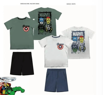 Completo corto cotone Avengers bambino MV72M7776