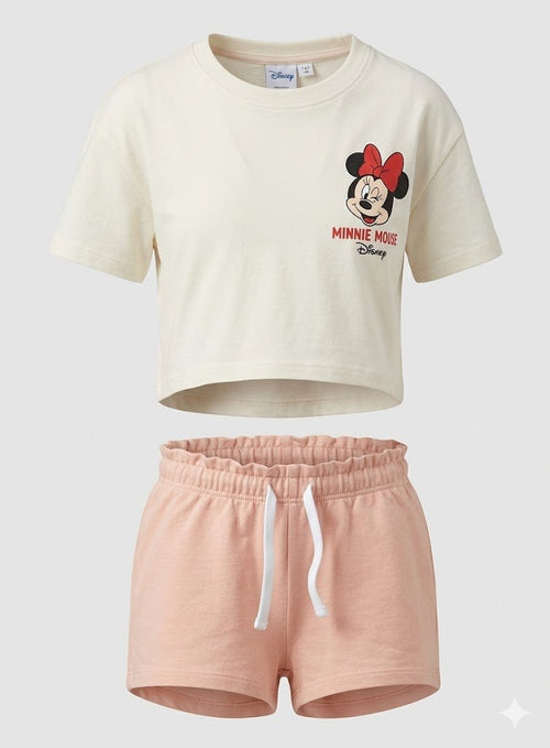 Completo corto cotone Minnie Mousse bambina DY78A9792