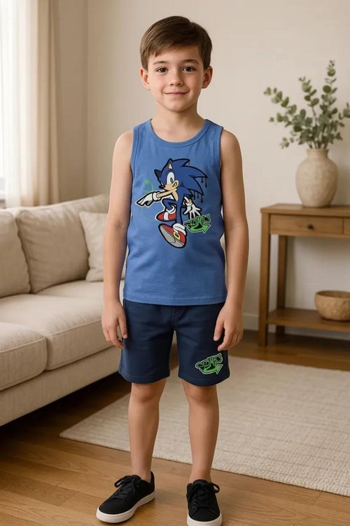 Completo corto cotone Sonic bambino SC72L7755