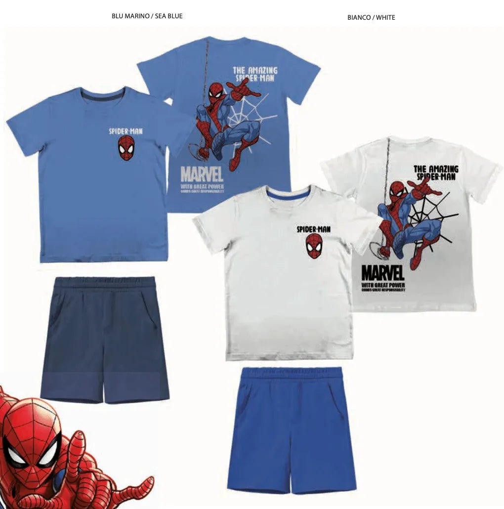 Completo corto cotone Spiderman bambino MV72A9730