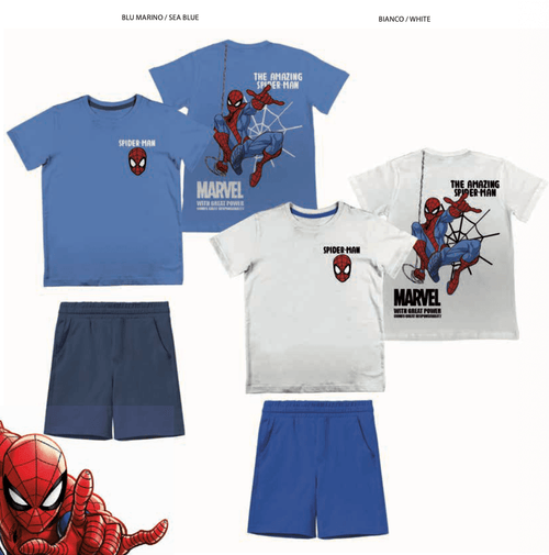 Completo corto cotone Spiderman bambino MV72A9730
