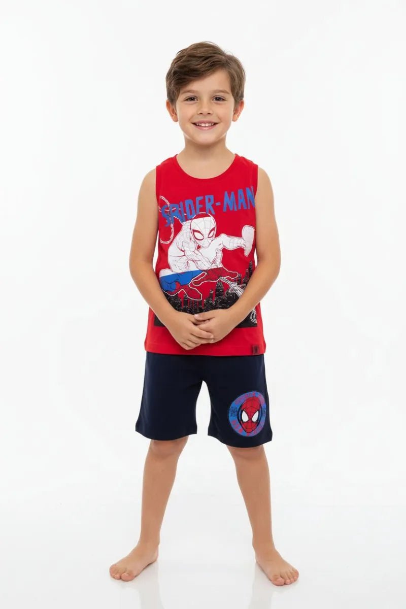 Completo corto cotone Spiderman bambino MV72M7753