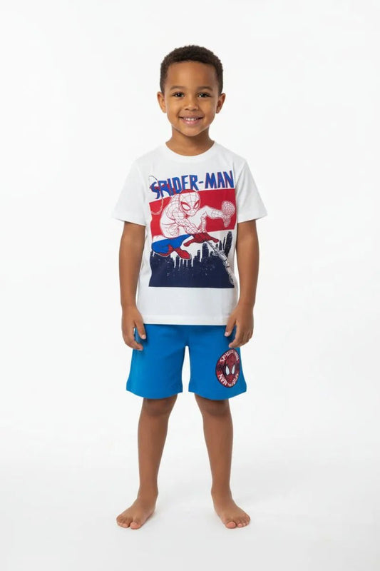 Completo corto cotone Spiderman bambino MV72M7781