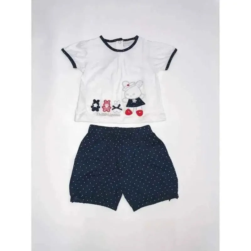 Completo corto neonata bambina Pastello CCT11M