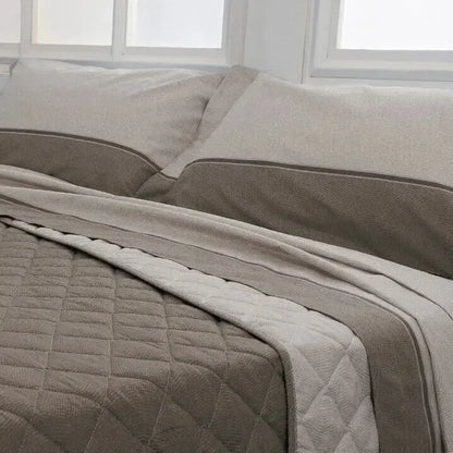 Completo lenzuola e federe di flanella Biancaluna Matrimoniale Tramonti Dern