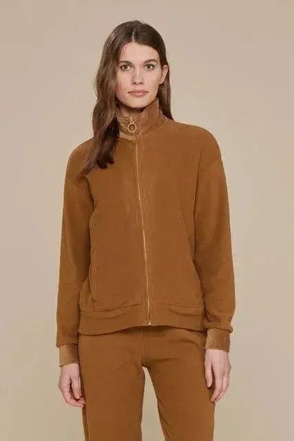 Completo longewear con zip donna invernale Noidinotte collo alto in pile FA8410