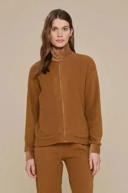 Completo longewear con zip donna invernale Noidinotte collo alto in pile FA8410