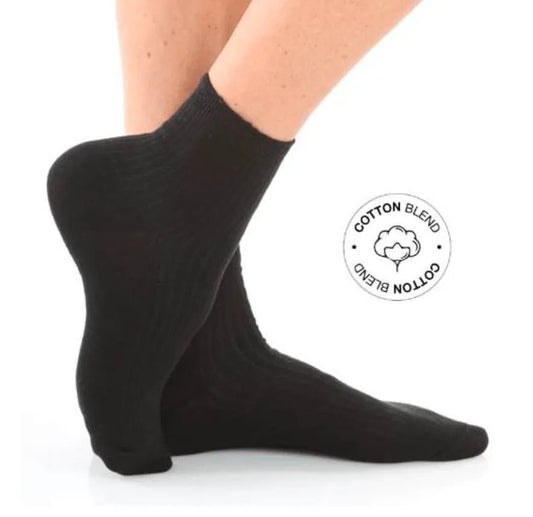 Confezione da 12 paia di calze lunghe donna a coste in caldo cotone Meritex 6610 Costa