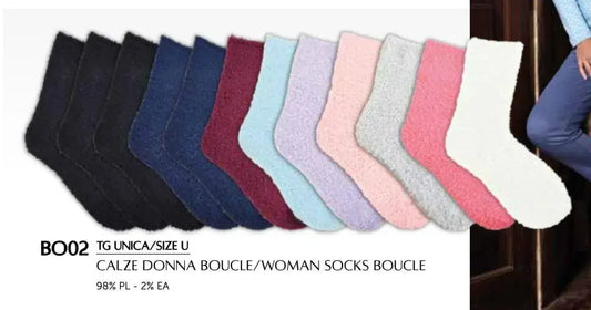 Confezione da 12 paia di calze donna bouclé Sièlei BO02