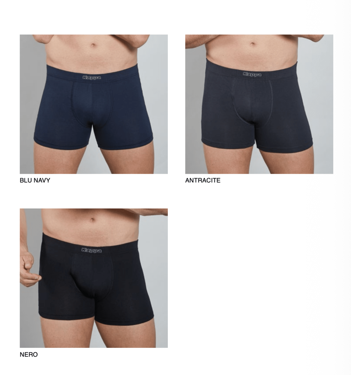 Confezione da 3 Boxer uomo Kappa cotone bielastico K1222