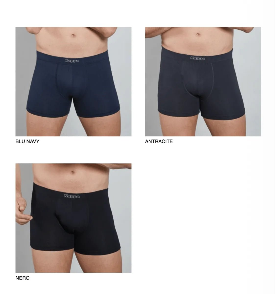 Confezione da 3 Boxer uomo Kappa cotone bielastico K1222