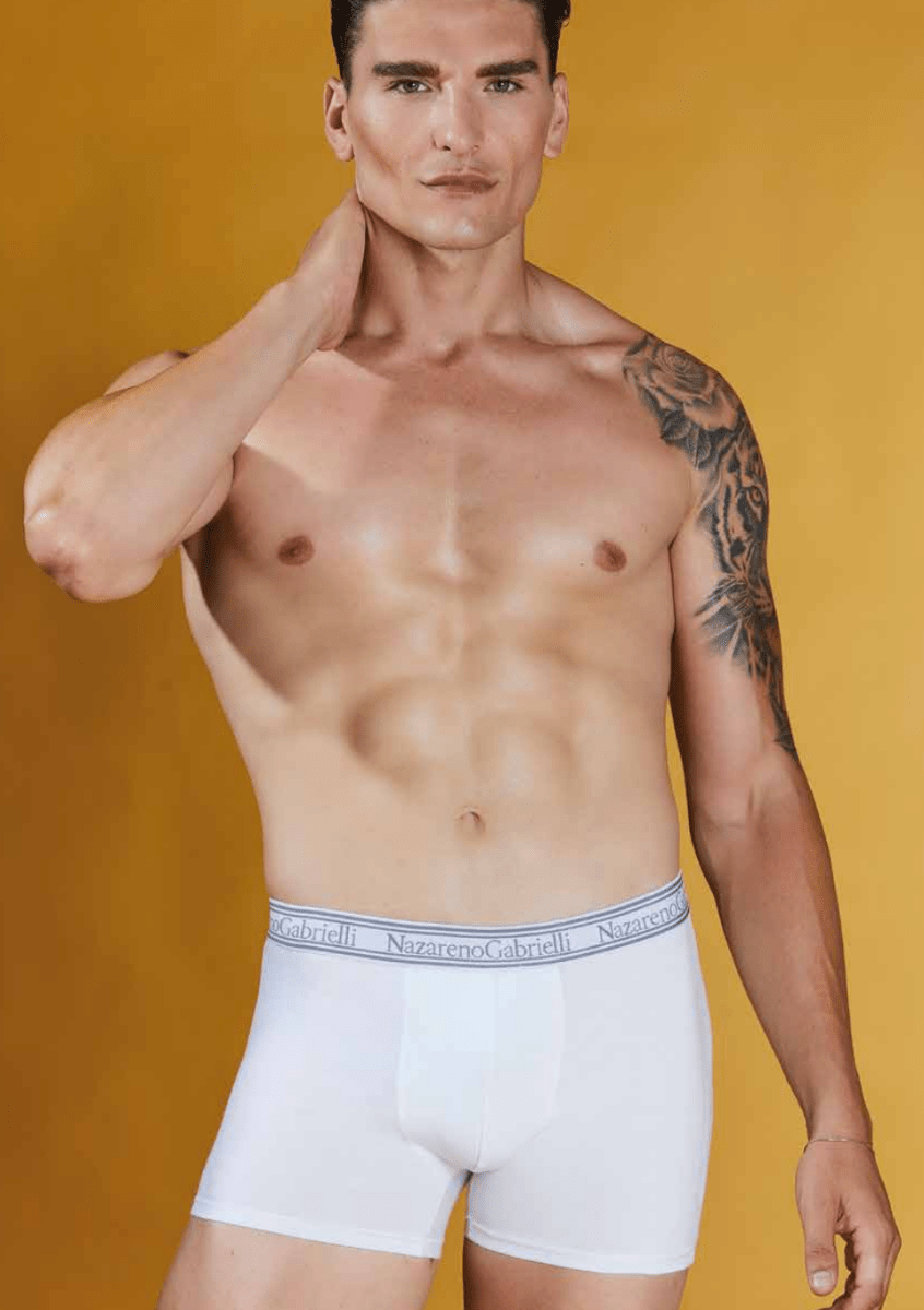 Confezione da 3 Boxer uomo Nazareno Gabrielli cotone bielastico NG327