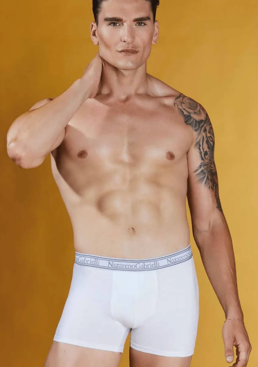 Confezione da 3 Boxer uomo Nazareno Gabrielli cotone bielastico NG327