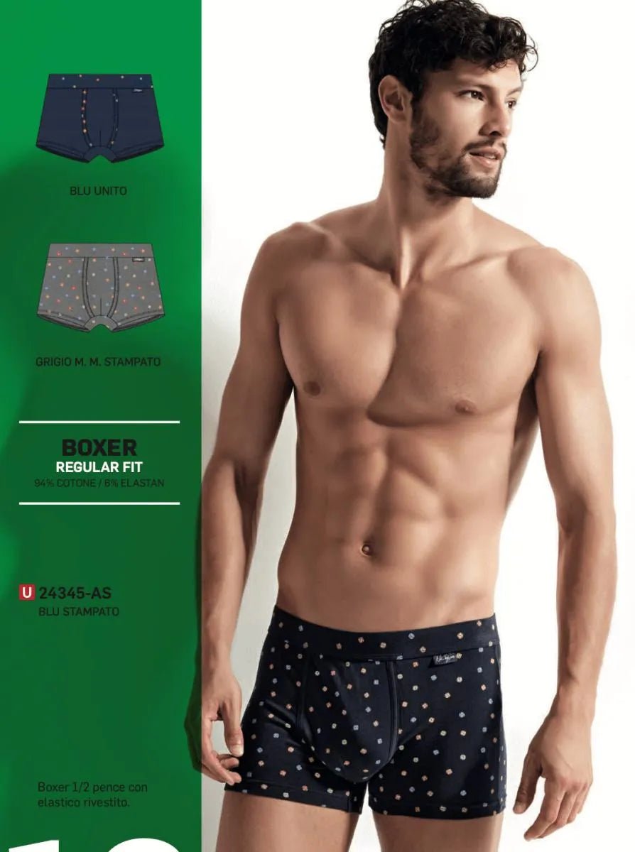 Confezione da 3 Boxer uomo Nottingham cotone bielastico rasato tinta unita 24345