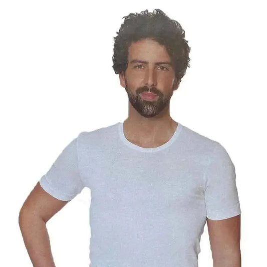 Confezione da 3 Maglia intima uomo Girocollo 100% cotone Zerodifetti 1002