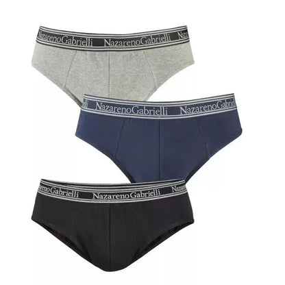 Confezione da 3 Slip uomo Nazareno Gabrielli cotone bielastico NG326