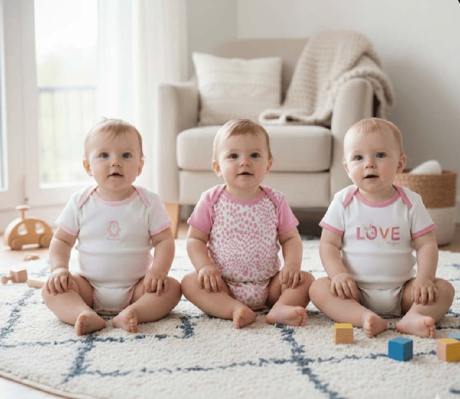 Confezione da 3 body neonata spalla larga Pierre Cardin 100% cotone PCKB3.208