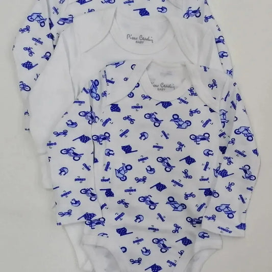 Confezione da 3 body neonato manica lunga Pierre Cardin caldo cotone PCKB3.111
