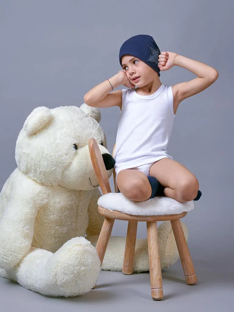 Confezione da 3 maglie Nottingham termomaglia canotta spalla larga bambino cotone interlock VL310R