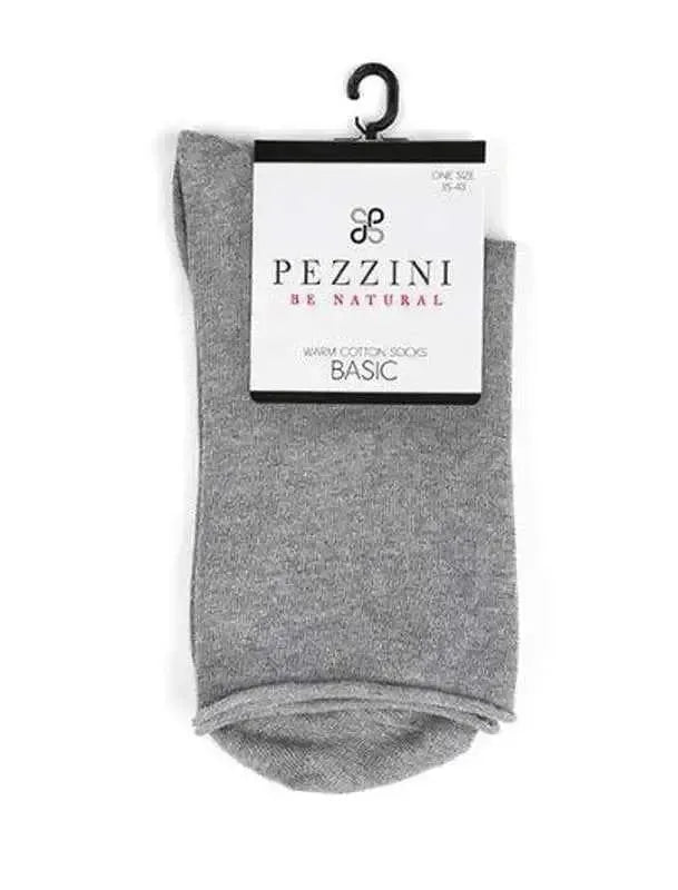 Confezione da 3 paia di calze donna in caldo cotone Pezzini Be Natural taglio vivo DCZ-301 Casual