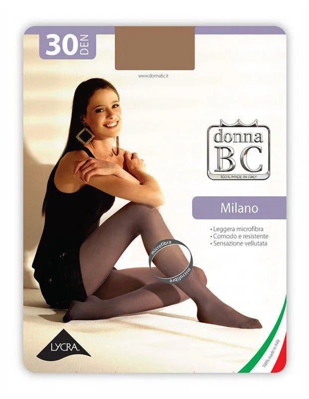 Confezione da 3 paia di collant microfibra leggera Donna BC modello Milano 30 denari