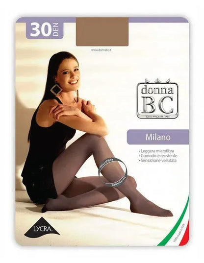 Confezione da 3 paia di collant microfibra leggera Donna BC modello Milano 30 denari
