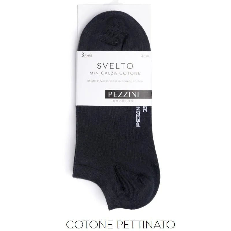Confezione da 3 paia di minicalza uomo donna Pezzini Svelto MCZ-100