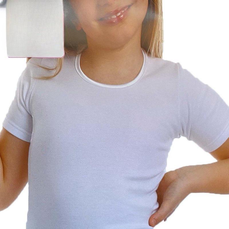 Confezione da 3 pezzi Maglia intima bambina caldo cotone termico elasticizzato mezza manica girocollo Zerodifetti 6020