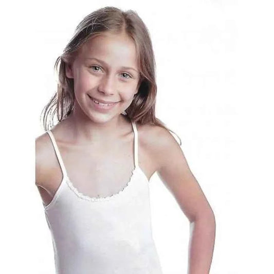 Confezione da 3 pezzi canotta bambina spalla stretta 100% cotone Leable 1483