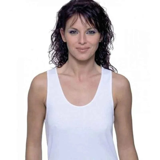 Confezione da 3 pezzi canotta donna spalla larga 100% cotone Leable 1542