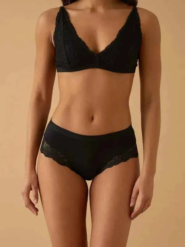 Confezione da 3 slip donna Jadea con riporti in pizzo 522