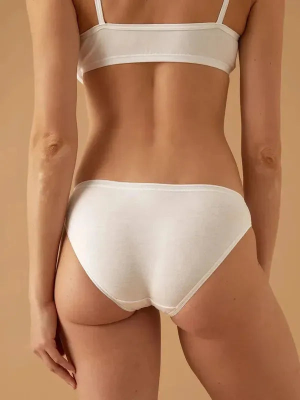 Confezione da 3 slip donna a vita bassa Jadea cotone bielastico rasato 7000