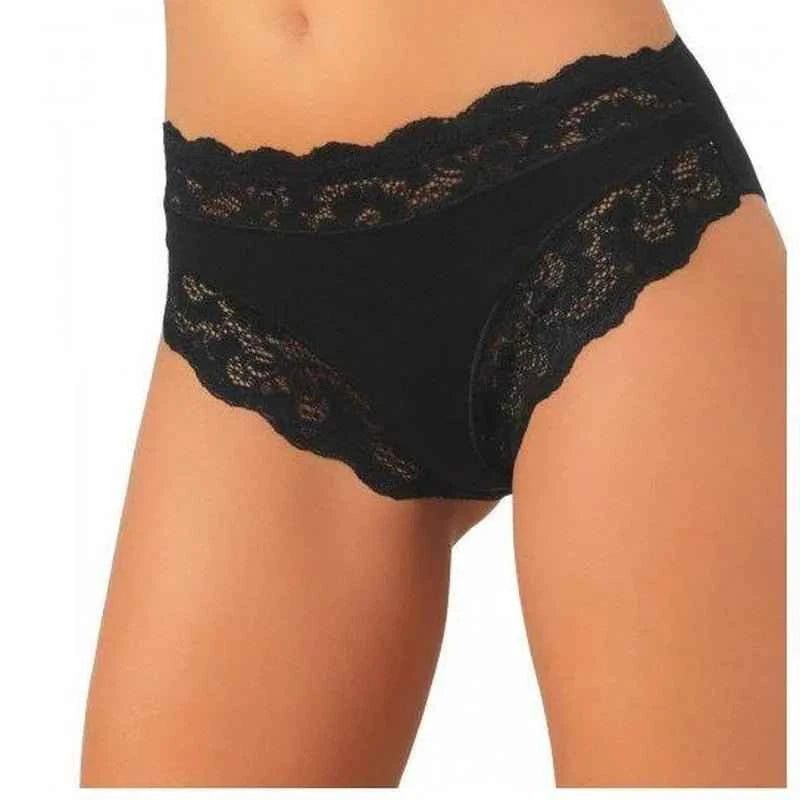 Confezione da 3 slip donna in pizzo Jadea cotone modal motivo floreale 742