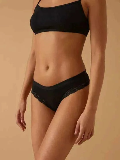Confezione da 3 slip donna modello Perizoma Jadea con riporti in pizzo 519