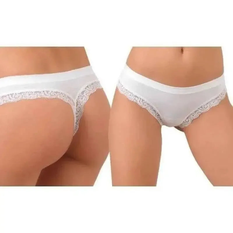 Confezione da 3 slip donna modello Perizoma Jadea con riporti in pizzo 519