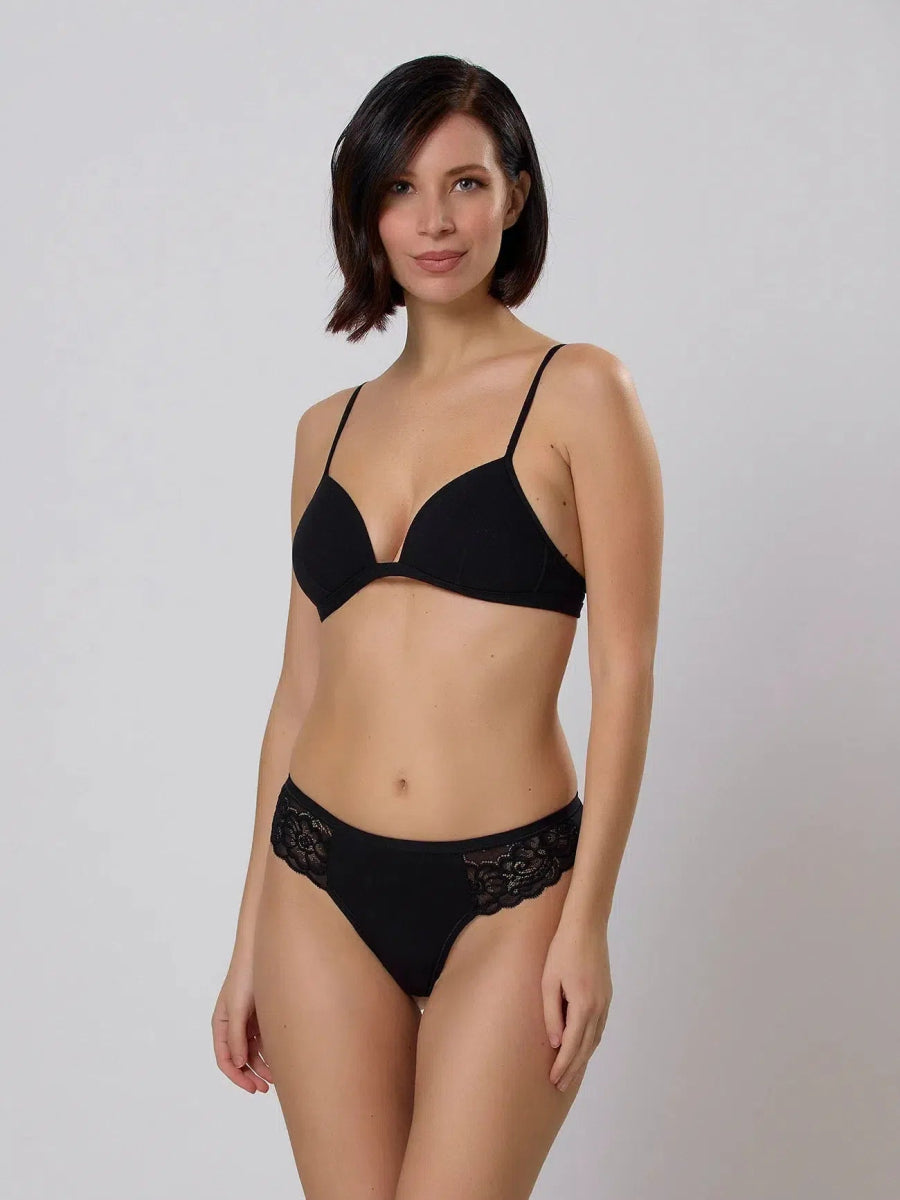 Confezione da 3 slip pizzo donna modello brasiliana Jadea 516