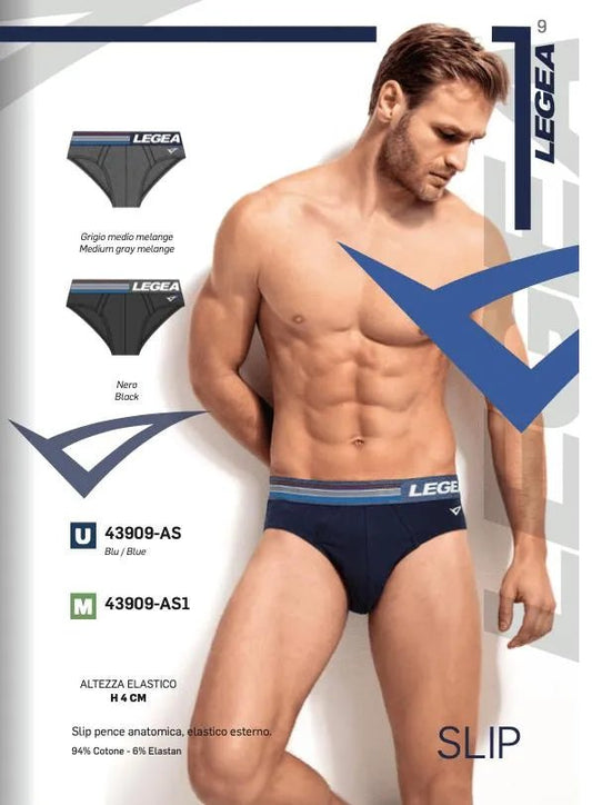 Confezione da 3 slip uomo Legea cotone bielastico rasato tinta unita 43909