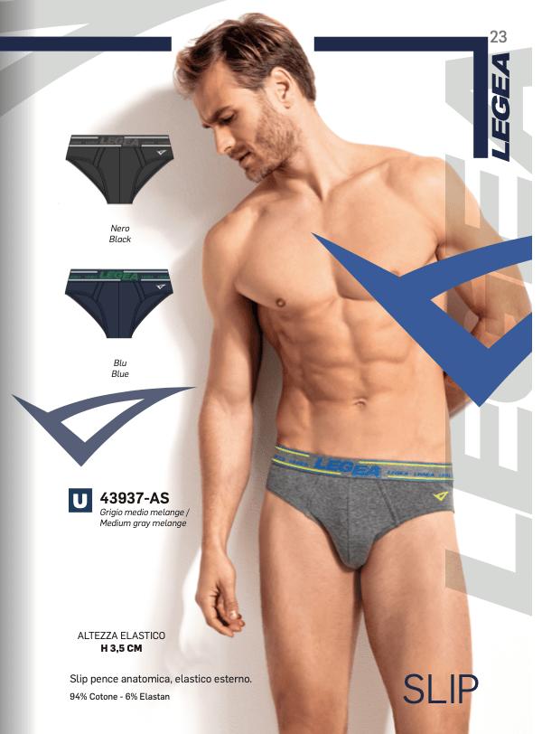 Confezione da 3 slip uomo Legea cotone bielastico rasato tinta unita 43937