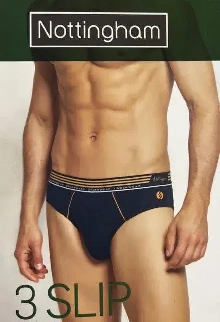Confezione da 3 slip uomo Nottingham cotone bielastico rasato tinta unita 24011