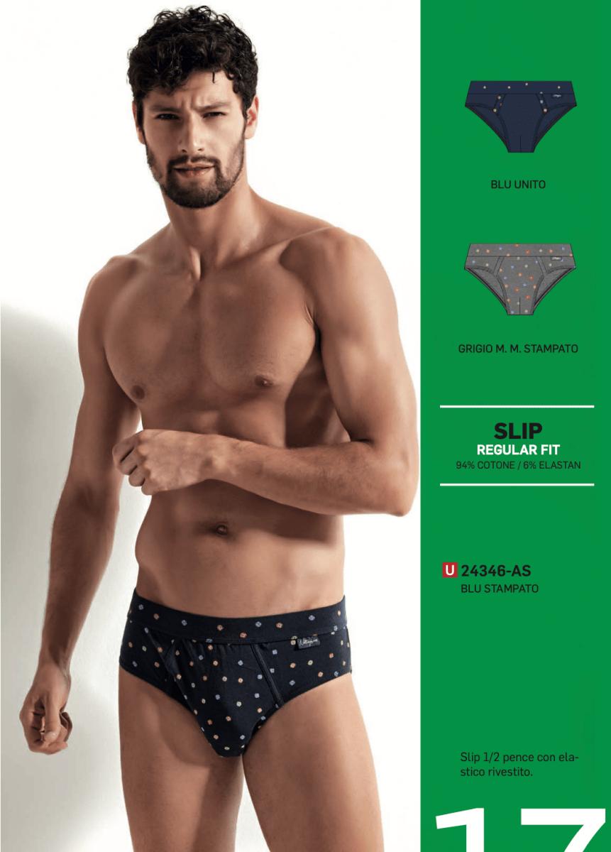 Confezione da 3 slip uomo Nottingham cotone bielastico rasato tinta unita 24346
