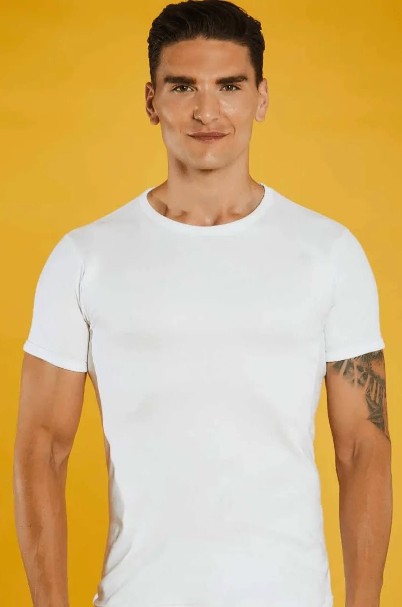 Confezione da 4 maglie uomo Nazareno Gabrielli cotone bielastico NG4500