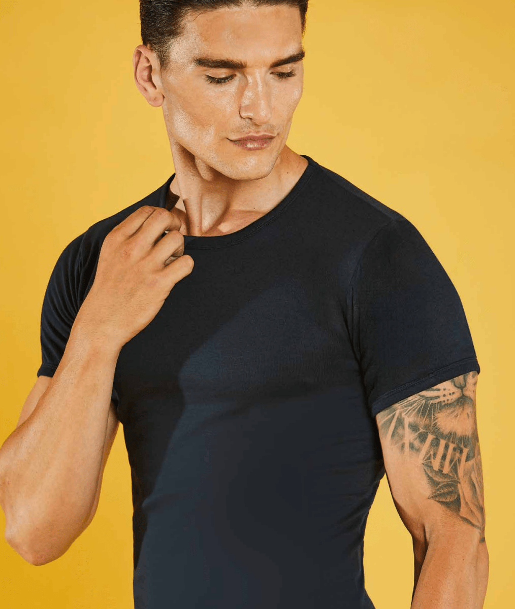 Confezione da 4 maglie uomo Nazareno Gabrielli cotone bielastico NG4500