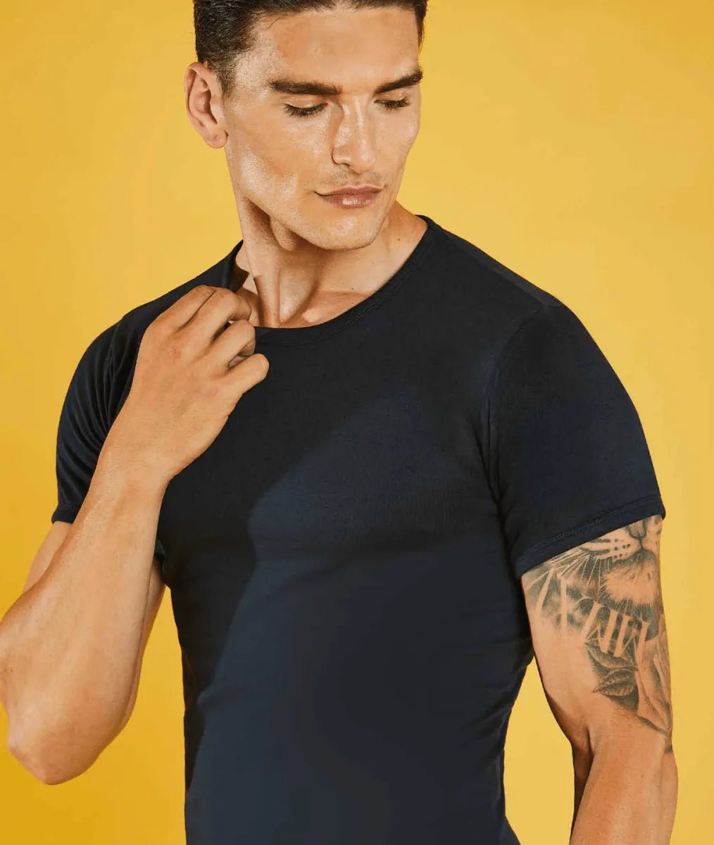 Confezione da 4 maglie uomo Nazareno Gabrielli cotone bielastico NG4500