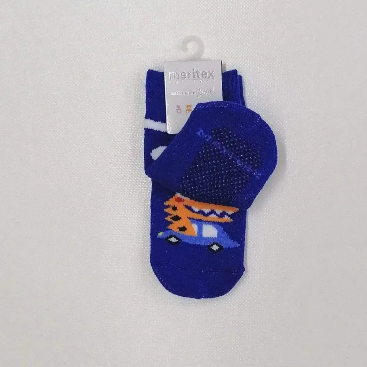 Confezione da 6 paia di calze antiscivolo baby in caldo cotone Meritex 4443